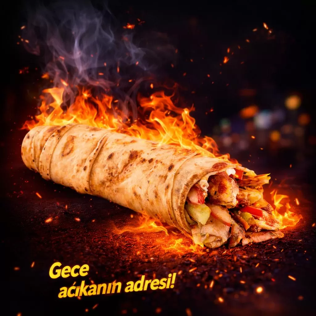 Bitezz Tavuk Döner Dürüm (Tırnak Pide Ekmeği)